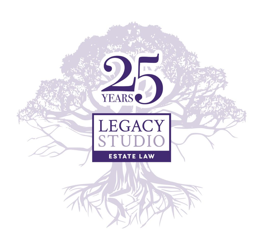 Legacy Studio Law Logo with Tree and 25th Anniversary.